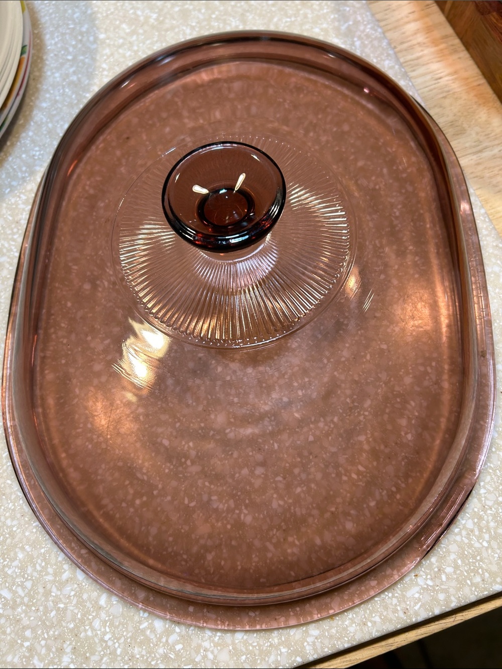 Visions cranberry 4Qt roaster Dutch oven dish. Perfect condition - Picture 6 of 10